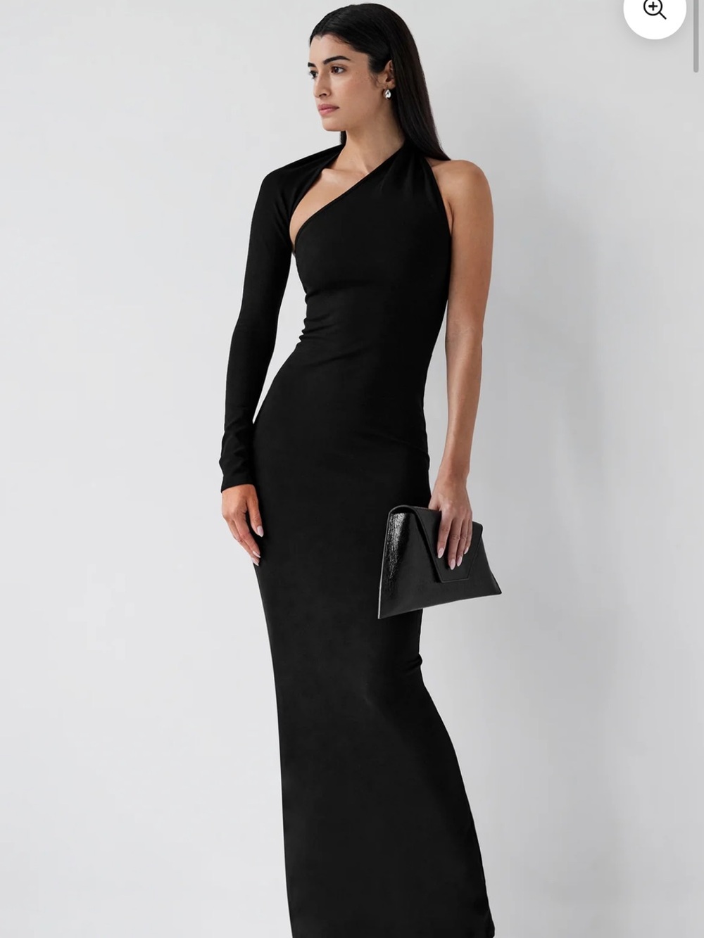 Marcella NYC Manhattan One-Shoulder Gown in Black